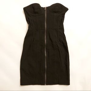 NWOT H&M Strapless Bodycon Black Mini Dress sz 2